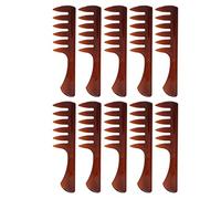 Pettine per lo styling Pettine per capelli professionale a denti larghi per uomo Acconciatura vintage oleosa con manico lungo ergonomico Bordo arrotondato Leggero portatile 10 (Marrone trasparente)