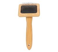 Pettine per macramè con Foro Cuscino per Spazzola per Pulizia in bambù Finemente Lucidato Pelle di Pecora Lana Perni in Acciaio Inossidabile Tappeto per (12x15,2x4,5