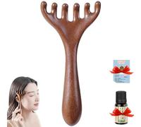 Pettine per massaggi a sei artigli, Cepillo De Meridianos para Masaje, pettine per massaggio rilassante per tutto il corpo, per cuoio capelluto, viso, collo e spalle (1 pezzo)