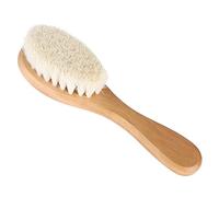 Pettine per Massaggi Alla Testa per Neonati, Morbidi e Naturali in Pelo di Capra, Manico Ergonomico in Legno, per la Stimolazione del Cuoio Capelluto e la Circolazione Sanguigna
