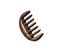 Pettine per massaggi Meridiano testa in legno di sandalo verde cinque denti larghi pettine agopuntura terapia circolatoria antistatico capelli lisci (stile r)