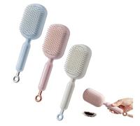 Pettine per massaggio a cuscino retrattile, 2026, facile da pulire, retrattile, per donne, compatto, leggero, autopulente, senza accumulo di pelucchi, senza strappare i capelli (misto)