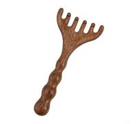 Pettine per massaggio alla testa in legno di sandalo, per graffi del cuoio capelluto, dragaggio meridiano e agopuntura, sollievo dalla pressione e rilassamento (C)