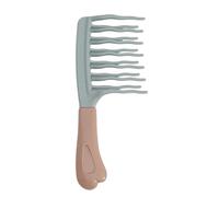 Pettine per massaggio con denti curvi e delicati, pettine per capelli ergonomico con manico lungo per godersi il momento di legame per la routine quotidiana pettine portatile con manico lungo