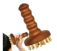Pettine Per Massaggio Del Cuoio Capelluto In - Spazzola Per Terapia Gua Sha A 29 Denti Con Manico In Legno 1 Pezzo | Massaggiatore Stimolante Meridiano Per Il Rilassamento Della Testa E Della S