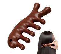 Pettine per massaggio del cuoio capelluto, pettine per massaggio dei capelli, 4 in 1, in legno, massaggiatore facciale, raschietto, per schiena, collo, doccia, salone, mattina, notte, casa, viaggi