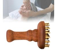 Pettine per massaggio in legno per la famiglia, tessuti profondi, in ottone,