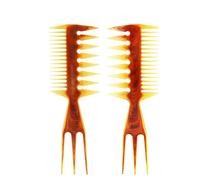 Pettine per Medicazione Pettine su due lati Forma pettine Texture adatto for i grandi-back Wide-dente pettine Tip-coda oggetti piatti pettine casa for uomini e donne Pettine Districante per Capelli(B2