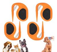 Pettine per nodi per animali domestici, pettine per la toelettatura del gatto, spazzola per spargimento di peli di cane, pettine per smorzare i cani, pettine con nodo aperto sul prato verde, massaggio