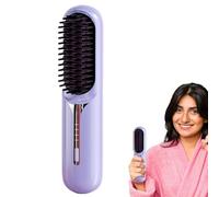 Pettine per piastra, piastra per spazzole per donna - Pettine per capelli in ceramica a riscaldamento rapido ricaricabile | riscaldante senza fili, 3 impostazioni di temperatura compatte per l