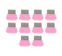 Pettine per Pidocchi 10 Pezzi, Denti Fini, Manico Ergonomico, Pettine per Pidocchi in Acciaio Inossidabile, per Viaggi a Casa