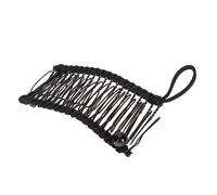 Pettine per Pneumatici Vintage, Fermagli per Capelli a Banana Alla Moda, Facili da Usare, 2 Pezzi, Comodi Ed Elastici per Capelli Ricci Ondulati Spessi per le Donne (BLACK)