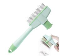 Pettine per Pulci per Gatti - Spazzola Autopulente per Cani a Lungo - con Pulsante di Sgancio e Design Ergonomico per Rimuovere il Sotto