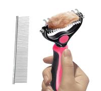 Pettine per rimozione dei nodi del cane, pettine per nodi di peli di gatto, pettine per gatti a doppia faccia per la perdita, pettine diritto denso per gatti forniture per toelettatura per animali