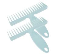 Pettine per Rimozione Peli, 2 Pezzi, Pp, Manico Comodo Blu | Design a Denti per Togliere Peli e Lanugine, Strumento Manuale per Pulizia Domestica, Set Doppio