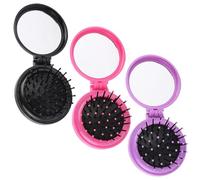 Pettine Per Specchio Rotondo Da 3 Pezzi, Pettine Pieghevole, Pettine Portatile, Pettine A Cuscino D'Aria In Plastica, Mini Pettine, Strumenti Per Acconciature