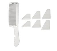 Pettine per Tagliacapelli Barbiere Curvo, Pettini per Tagliacapelli con Parte Superiore Piatta Pettini per Tagliare i Capelli Resistenti Al Calore Barbiere, Pettine per (Bianco)
