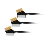 Pettine per Tintura Chioma Professionale 3 Pezzi Abs Nero | Impugnatura Comoda Antiscivolo, Codino per Separare le Ciocche, Uso Salone e Casa