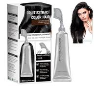 Pettine per tintura dei capelli all'essenza di frutta, essenza per tintura dei capelli a base di estratti vegetali per coprire i capelli grigi, nutre i capelli e migliora la lucentezza (Black*1)