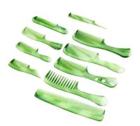 Pettine Pettine antistatico da 10 pezzi, portatile, styling liscio, massaggio del cuoio capelluto, adatto a tutte le acconciature, sia for uomini che for donne(GREEN)