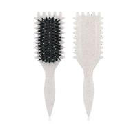 Pettine Pettine for capelli da donna 2 pezzi pettine for capelli ricci a forma cava multifunzionale massaggio del cuoio capelluto e spazzola for capelli soffici antistatica strumenti for acconciatura(