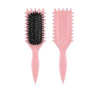 Pettine Pettine for capelli da donna 2 pezzi pettine for capelli ricci a forma cava multifunzionale massaggio del cuoio capelluto e spazzola for capelli soffici antistatica strumenti for acconciatura(