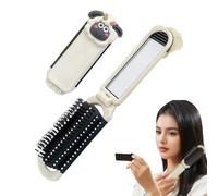 Pettine piccolo, pettine pieghevole, facile da trasportare, pettini per donne con piccolo specchio (A)