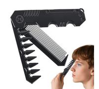 Pettine Pieghevole da Tasca - Pettine Con Denti Fini/Larghi Per Viaggi | Strumento Da Portatile Per Cura Quotidiana Styling Capelli E Barba Regalo Ideale Per Uomini