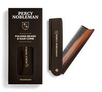 Pettine pieghevole per barba e capelli in acetato di Percy Nobleman, ideale per l'uso su barba e capelli.