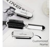 Pettine pieghevole personalizzato, pettine ad aria compressa personalizzato, pettine pieghevole con nome personalizzato, pettine inciso al laser, mini pettine pieghevole, portatile e portatile, specch
