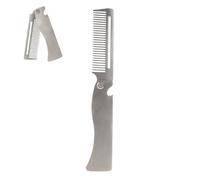 Pettine pieghevole - Pettine tascabile per barba, mini spazzola per capelli | spazzola per capelli da viaggio in acciaio | anti-scottatura portatile riscaldata a caldo per uomini per uso