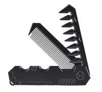 Pettine pieghevole tascabile, portatile, multiuso, da uomo, strumento per lo styling di barba, baffi, viaggi o uso quotidiano, 21 cm, 1 pezzo in policarbonato