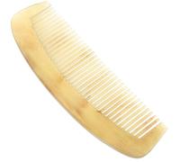 Pettine Portatile in Corno di Bue Antistatico per Massaggio Cuoio Capelluto | Finitura Liscia e Aspetto Naturale, per Viaggio e Barberia, Colore Kaki, Confezione 1 Pezzo Colore Casuale
