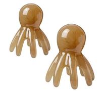 Pettine portatile per massaggio alla testa a otto rebbi, pettine per massaggio naturale dei capelli, dispositivo Gua Sha per la cura dei capelli, massaggiatore per testa portatile, pettine per