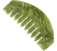 Pettine portatile per massaggio alla testa in giada naturale, realizzato a mano, design leggero e confortevole, dimensioni regolabili, impugnatura antiscivolo, oggetti di scena fotografici, eventi