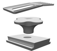 Pettine Pressore per Bosch GTS 635-216 Sega Circolare con Blocchi Stampato 3D
