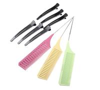 Pettine Professional Hair Dye Highlighting Comb Set Efficient Split Tooth Design, Non-Slip Grip, Styling Tools(Colorful Comb Set A2)