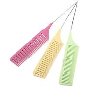 Pettine Professional Hair Dye Highlighting Comb Set Efficient Split Tooth Design, Non-Slip Grip, Styling Tools(Colorful Comb Set A1)