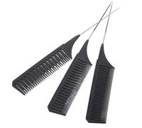 Pettine Professional Hair Dye Highlighting Comb Set Efficient Split Tooth Design, Non-Slip Grip, Styling Tools(Black Comb Set 1)