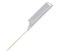 Pettine professionale a coda di ago in acciaio per sezionamento e styling precisi con manico comodo strumento per capelli alla moda pettine per sezionare i capelli