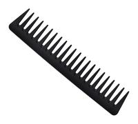 Pettine Professionale a Denti Larghi Nero in Fibra di Carbonio | Set da 3 Pezzi, Finitura Opaca, per Chioma Bagnata e Cura Capillare