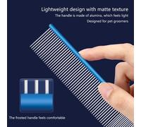 Pettine Professionale Per Cani E Gatti 2 Pezzi Con Manico Antiscivolo