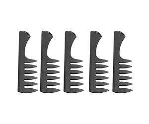 Pettine Professionale Pettine per Capelli PS Portatile 10 Pezzi Bordo Arrotondato Dente Largo Manico Lungo Ufficio per Uomo (#1)