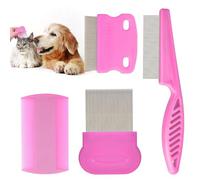 Pettine pulci per cani e gatti, pettine per cani, pettine per pidocchi, pettine per pulci, pettine per pulci, pettine per animali domestici, pettine per pidocchi, pettine per rimuovere le pulci (set