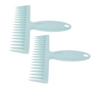 Pettine Pulisciscopa Manuale per Peli, Set 2 Pezzi in PP Blu | Riutilizzabile e Delicato Sulle Superfici, Denti per Rimozione Peli, Adatto a Scopa Domestica e Aspirapolvere