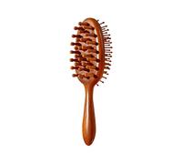 Pettine reversibile double-face per bambini, design in legno e punte rotonde, strumento portatile per la toelettatura dei capelli, pettine da massaggio su entrambi i lati