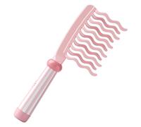 Pettine ricci, per capelli ricci | Strumento di massaggio del cuoio capelluto antistatico a doppia fila ondulata per acconciare capelli lisci ricci spessi e per
