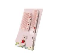 Pettine Set di 2 pettini for capelli carini a forma fragola for ragazze, parrucchiere portatile(2pcs strawberry)