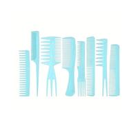 Pettine Set di 8 pettini professionali for capelli - Ideale for barbieri e uso domestico, articoli essenziali da viaggio(Light Blue)
