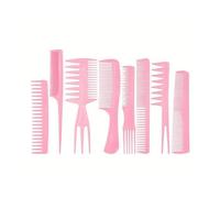 Pettine Set di 8 pettini professionali for capelli - Ideale for barbieri e uso domestico, articoli essenziali da viaggio(Pink)